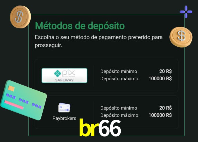 O cassino br66 oferece uma grande variedade de métodos de pagamento